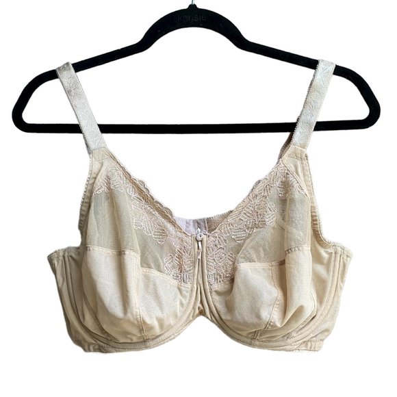 Cacique Intimates & Sleepwear Cacique Cream Sheer Lace Unpadded